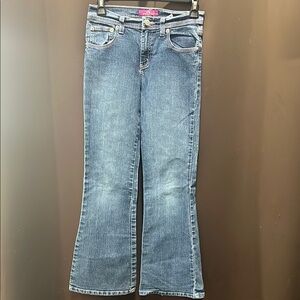 Girls Jordache Blue Flare Wide Leg Jeans, Size 14